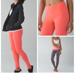 Lululemon Reversible High Rise Wunder Under Pant Roll Down Size 2 – RARE –